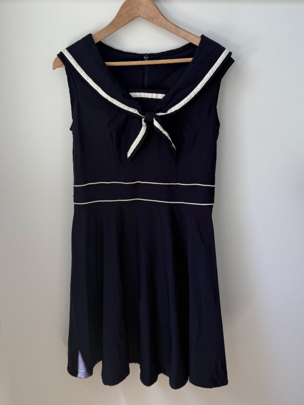 STOP STARING! Navy Blue Sailor Pinup Dress Made in USA Retro Rockabilly Size 1X